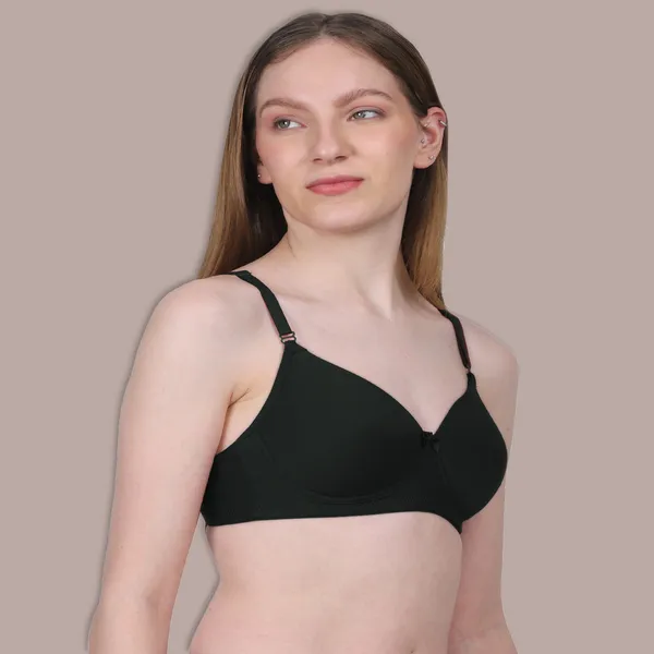 Black_Spandex_Luxe_Stretch_Lightly_Padded_&_Wire-Free_Bra_For_Women