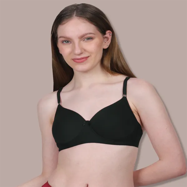 Black_Spandex_Luxe_Stretch_Lightly_Padded_&_Wire-Free_Bra_For_Women