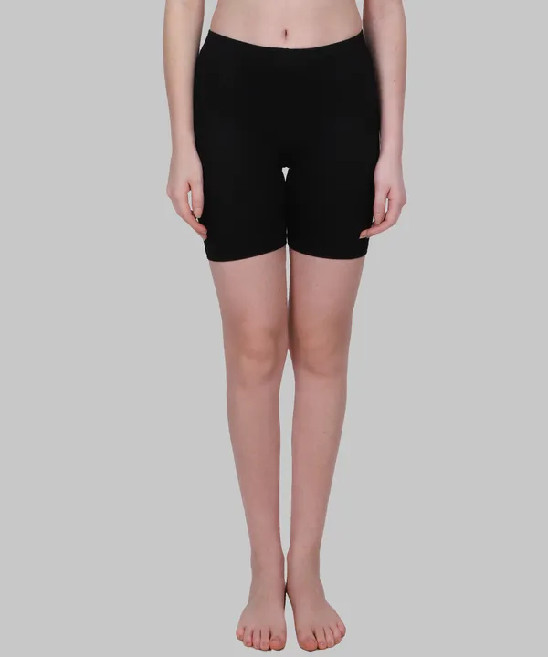 Arise_Beauty_Solid_Black_Spandex_Cycling/Gym_Shorts