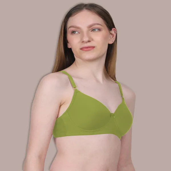 Mustard_Green_Spandex_Luxe_Stretch_Lightly_Padded_&_Wire-Free_Bra_For_Women