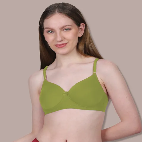 Mustard_Green_Spandex_Luxe_Stretch_Lightly_Padded_&_Wire-Free_Bra_For_Women