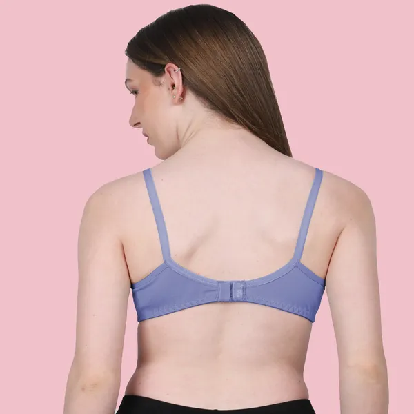 Blue_Cotton_Blend_Comfirt_Fit_Non_Padded_&_Wire-Free_Seamless_Bra_For_Women