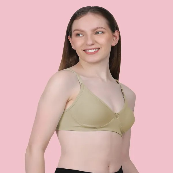 Nude_Cotton_Blend_Comfirt_Fit_Non_Padded_&_Wire-Free_Seamless_Bra_For_Women