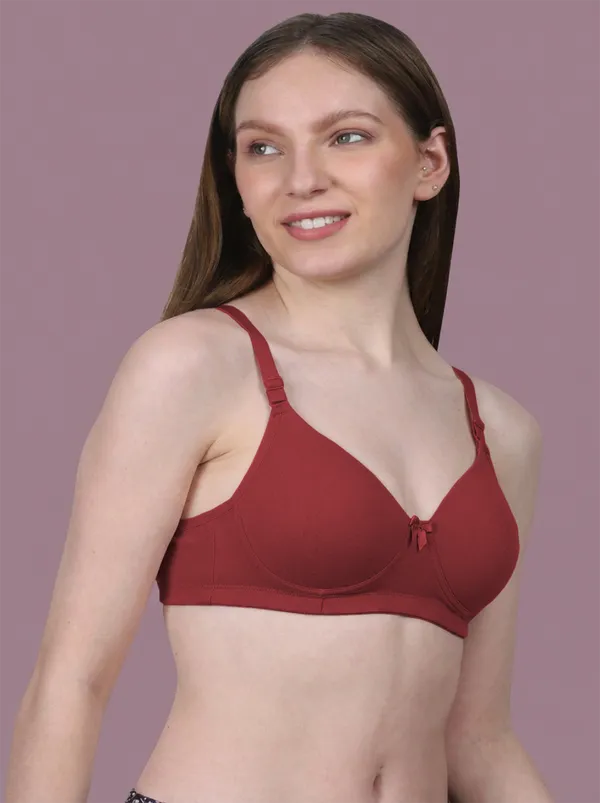 Arise_Beauty_Ultimate_Comfort_Full_Coverage_(Maroon)_Seamless_Padded_Bra,_wire-free