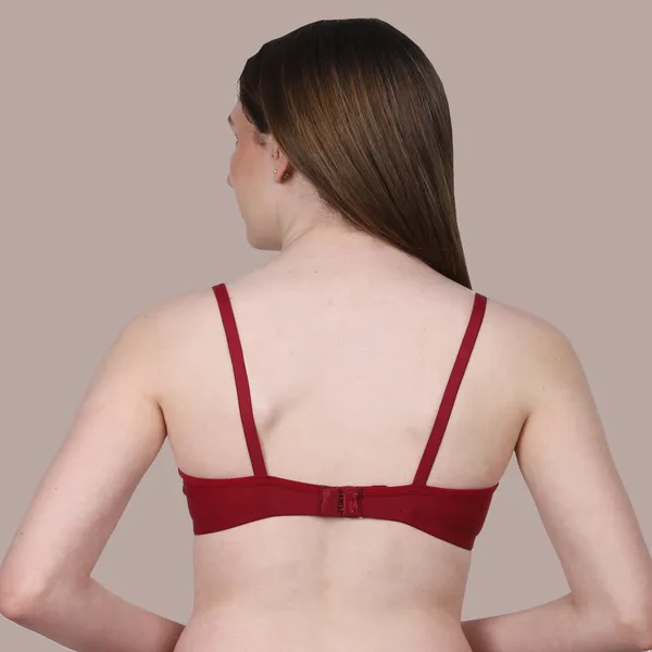 Maroon_Spandex_Luxe_Stretch_Lightly_Padded_&_Wire-Free_Bra_For_Women