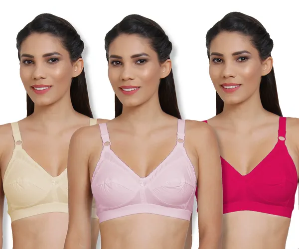 Arise_Beauty,_(pack_of_3),_full_coverage_SKIN/PINK/DEEP-PINK,_non_padded,_wire_free,_100%_cotton_bra