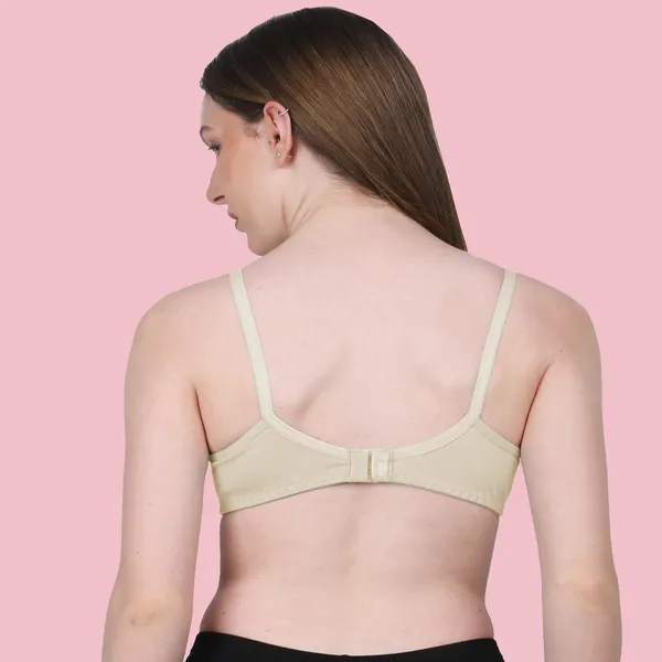 Beige_Cotton_Blend_Comfirt_Fit_Non_Padded_&_Wire-Free_Seamless_Bra_For_Women