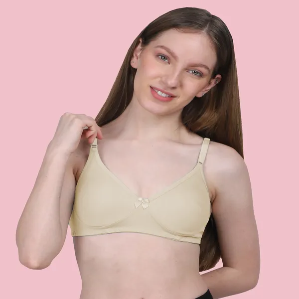 Arise_Beauty_Comfirt_Fit_Combo_(Beige/Pista)_T-shirt_Bra,_Non_Padded,_Wire-free