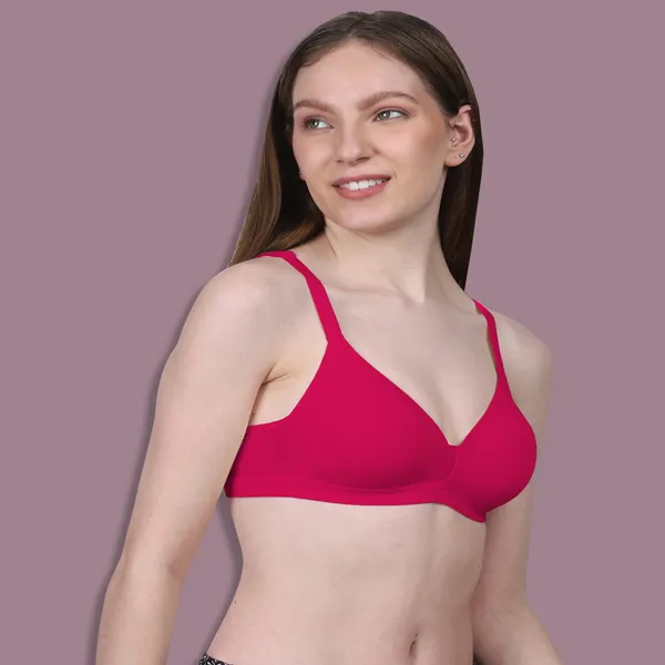 Deep_Pink_Spandex_Couture_Comfort_Wire-Free_&_Padded_Bra_For_Women