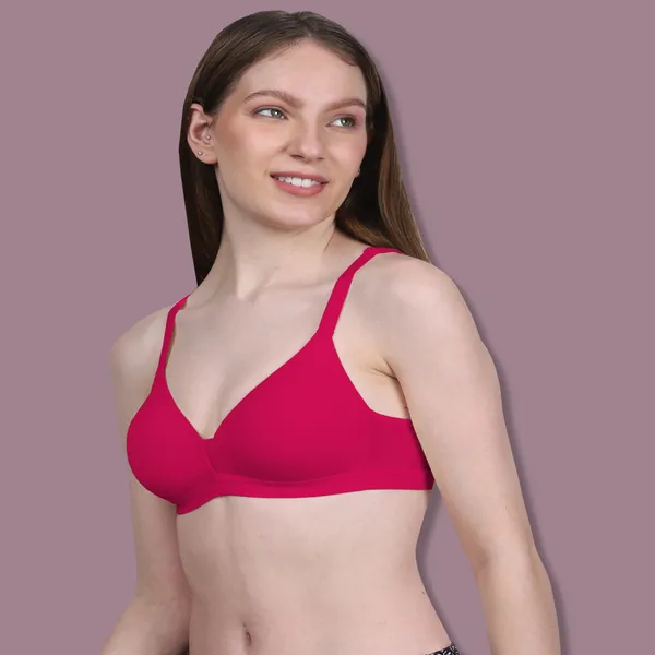 Deep_Pink_Spandex_Couture_Comfort_Wire-Free_&_Padded_Bra_For_Women