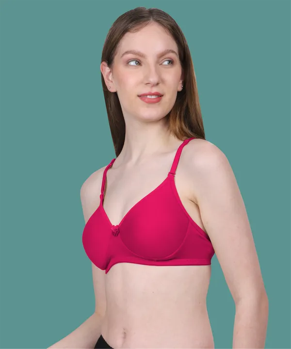 Arise_Beauty_Comfirt_Fit_Deep-pink_T-shirt_Bra,_(Padded),_Wire-free