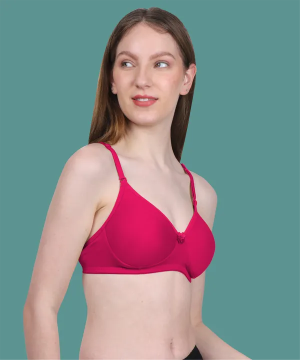 Arise_Beauty_Comfirt_Fit_Deep-pink_T-shirt_Bra,_(Padded),_Wire-free