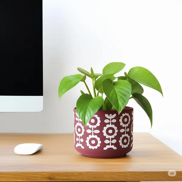 White_Terracotta_Planters_For_Home_Decor_|_Handmade_Flower_Pots_For_Garden_|_Artistic_Plant_Pot_With_White_Floral_Design_&_Drainage_Hole