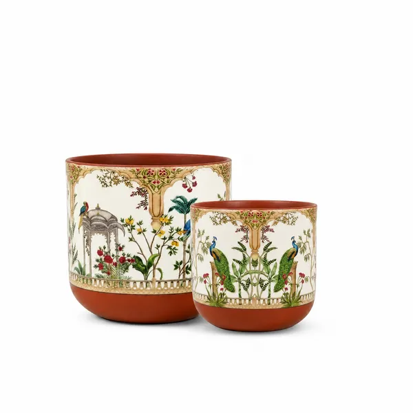Beige_Royal_Peacock_Handcrafted_Terracotta_Planter_Set_of_2_|_Glass_Coated_Finish,_Hand-Painted_Botanical_&_Peacock_Design_|_Flower_Pots_for_Home_Decor,_Living_Room_&_Indoor_Plants