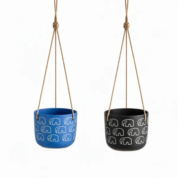 Elephant_Motif_Handcrafted_Terracotta_Hanging_Planters,_Set_of_2_(Blue_&_Black)_|_Jute_Rope_Hanger_|_Indoor_Hanging_Pots_for_Plants,_Balcony_&_Home_Decor_|_11.4cm_Dia_x_10cm_Height