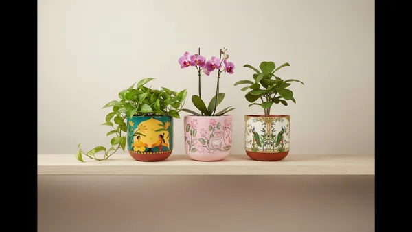 Hand-Painted_Terracotta_Planters_for_Plants_|_Designer_Flower_Pot_for_Living_Room_|_Musicians_Piece,_Pichwai_Pink_&_Beige_Royal_Peacock_|_Set_of_3