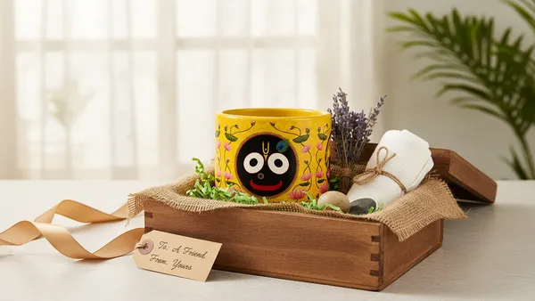 Jagannath_Yellow_Handcrafted_Terracotta_Planter_for_Indoor_Plants_|_Hand-Painted_Clay_Flower_Pot_with_Lotus_Design_|_Decorative_Planters_for_Home_Decor,_Living_Room_&_Pooja_Corner_|_11.4cm_Dia_x_10cm_Height