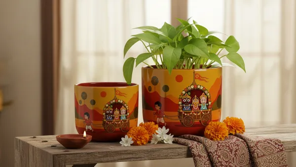 Jagannatha_Cart_Handcrafted_Terracotta_Planter_Set_of_2_(6-inch_+_4-inch)_|_Jagannath_Chariot_Design_Flower_Pots_|_Planters_for_Home_Decor,_Living_Room_&_Pooja_Corner