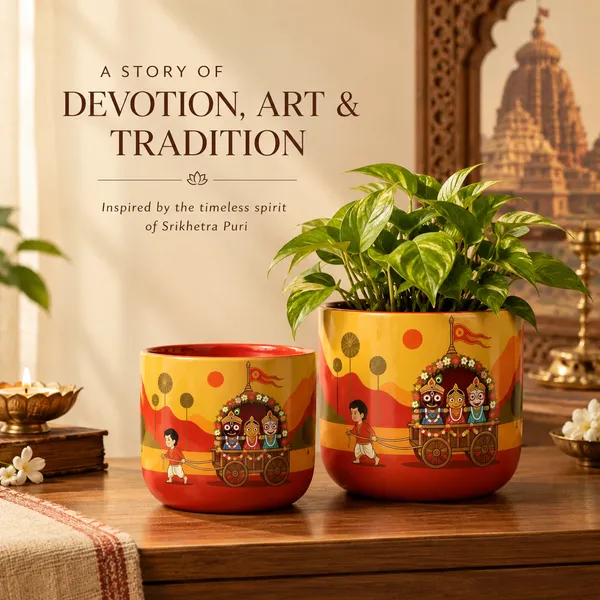 Jagannatha_Cart_Handcrafted_Terracotta_Planter_Set_of_2_(6-inch_+_4-inch)_|_Jagannath_Chariot_Design_Flower_Pots_|_Planters_for_Home_Decor,_Living_Room_&_Pooja_Corner