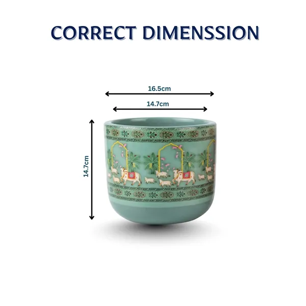 Lalita_Grace_Duo_Pichwai_Planter,_Set_of_2|_6Inch_and_4inch_Terracotta_Planter_for_Home_Decor_|_Glass_coated_Designs_for_Aesthetic_Place