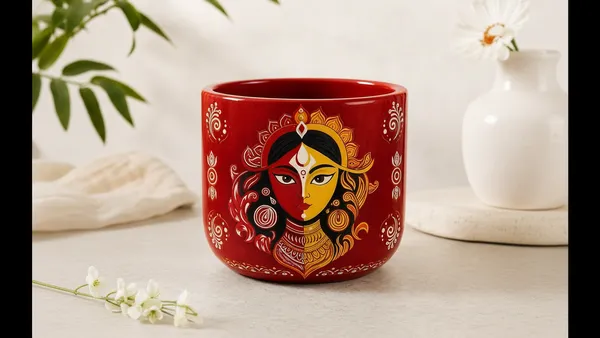 Nivirescent_Goddess_Red_Handcrafted_Terracotta_Planter_for_Indoor_Plants_|_Hand-Painted_Clay_Flower_Pot_|_Decorative_Planters_for_Home_Decor,_Living_Room_&_Pooja_Corner_|_11.4cm_Dia_x_10cm_Height