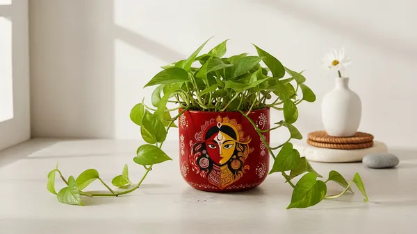 Nivirescent_Goddess_Red_Handcrafted_Terracotta_Planter_for_Indoor_Plants_|_Hand-Painted_Clay_Flower_Pot_|_Decorative_Planters_for_Home_Decor,_Living_Room_&_Pooja_Corner_|_11.4cm_Dia_x_10cm_Height