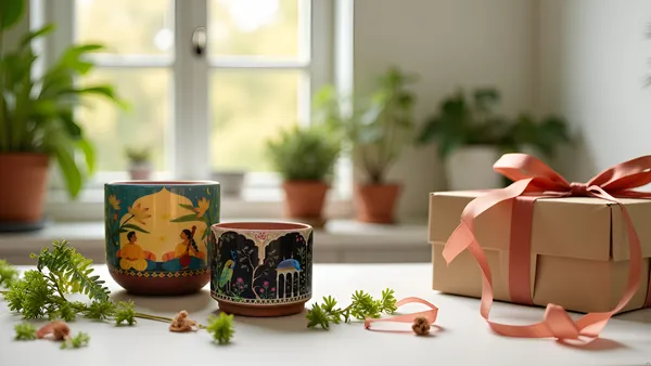 Sthira_Pair_Terracotta_Planter_Set_of_2,_Royal_Peacock_Design,_Multicolour_Cylindrical_Flower_Pot_for_Home_Decor