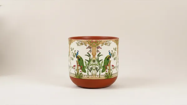 Beige_Premium_Glass_Coated_Peacock_Design_Planters_for_Home_Decor_|_Terracotta_Planter