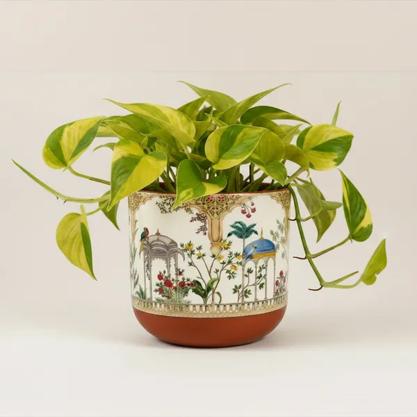 Beige_Premium_Glass_Coated_Peacock_Design_Planters_for_Home_Decor_|_Terracotta_Planter