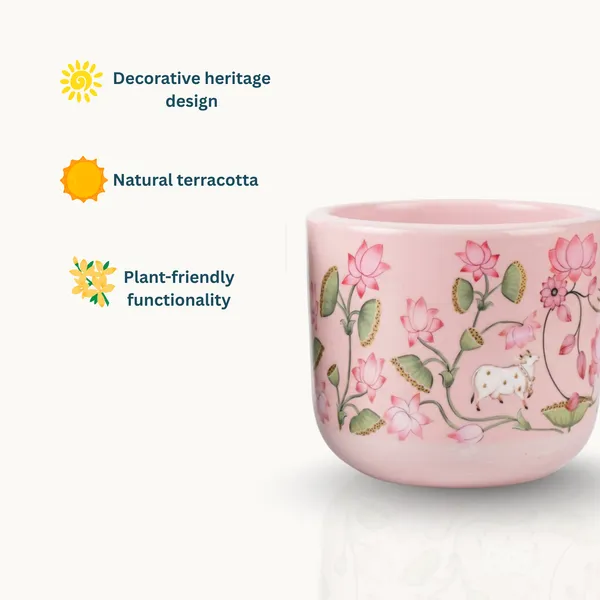 Pichwai_Lotus_Pink_Terracotta_Planter_–_Premium_Glass_Coated_Planters_for_Home_Decor_|_Artistic_Flower_Pots_for_Garden_&_Indoor