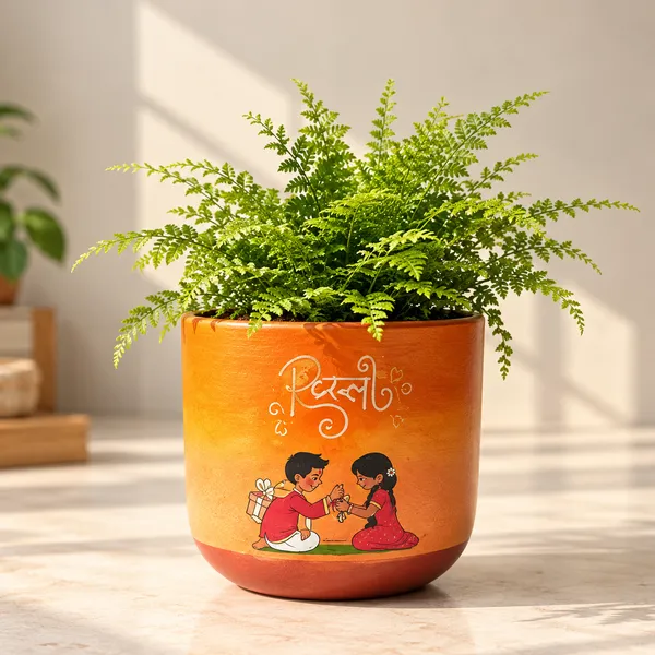 Raksha_Bandhan_Terracotta_Planter_|_Handcrafted_Brother_Sister_Plant_Pot_|_Unique_Rakhi_Gift_|_Decorative_Indoor_Flower_Pot_for_Home_Decor,_Desk_&_Balcony