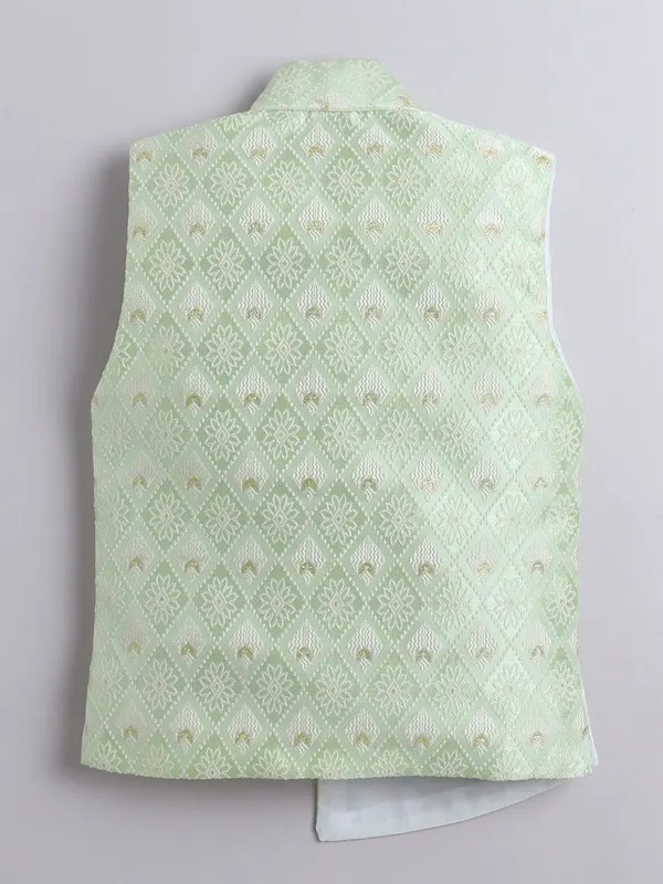 Pista_Pure_Silk_Kurta,_Waistcoat_And_Pyjama_Set_Embroidered_For_Boys