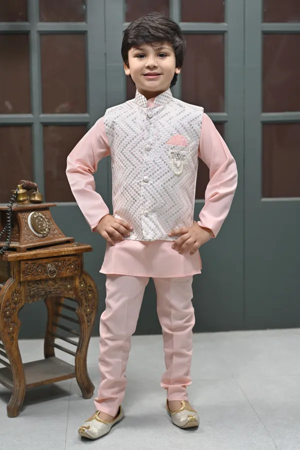 Rose_Pink_Cotton_Blend_Kurta,_Waistcoat_And_Pyjama_Set_Embroidered_For_Boys