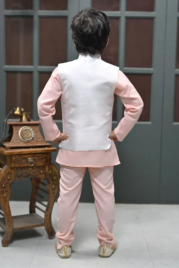 Rose_Pink_Cotton_Blend_Kurta,_Waistcoat_And_Pyjama_Set_Embroidered_For_Boys