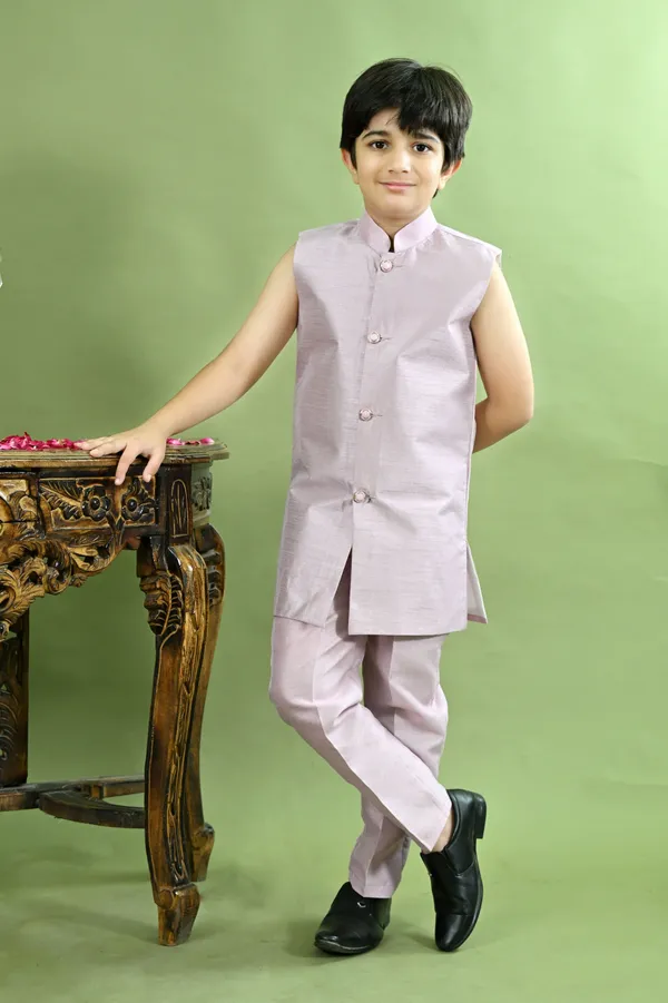 Lavender_Cotton_Silk_Sherwani_And_Churidar_Set_Embroidered_For_Boys