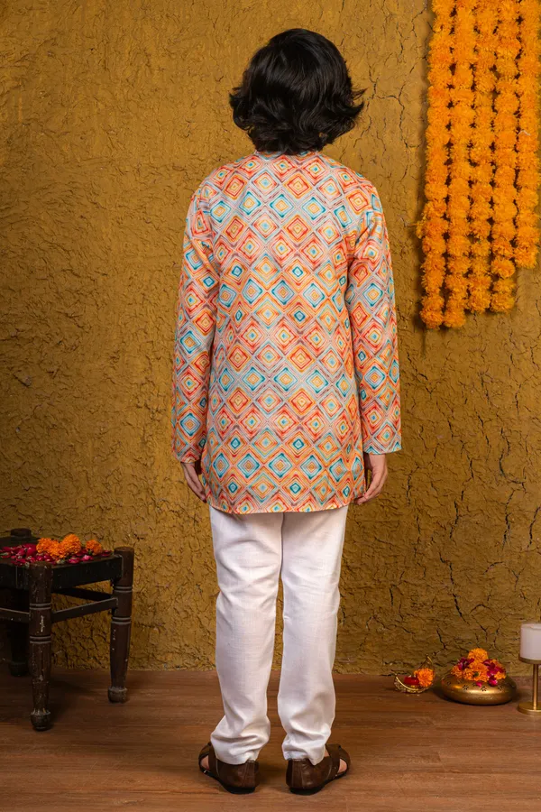 Multicolor_Cotton_Blend_Kurta_And_Pyjama_Set_Printed_For_Boys