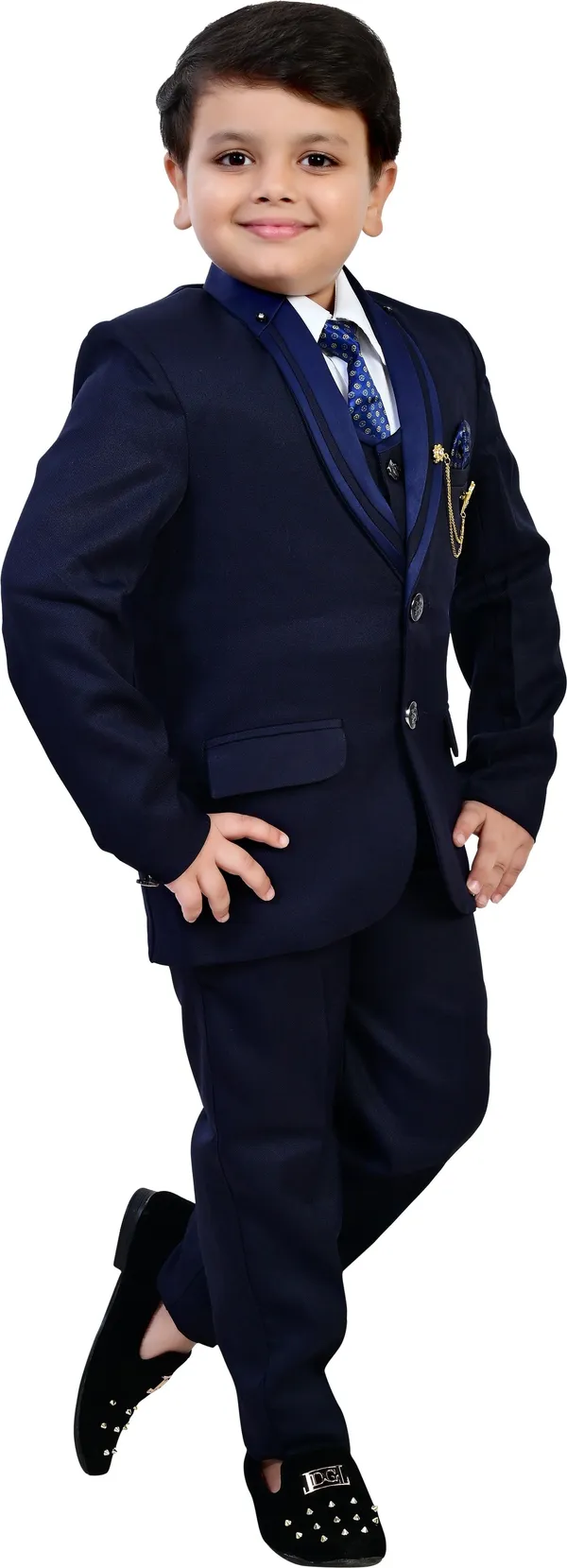 Dark_Blue_Polyester_5_Piece_Coat_Pant_Suit_Set_Solid_For_Boys