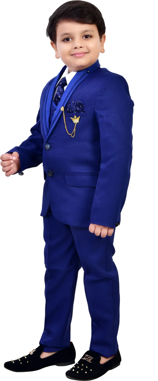 Blue_Polyester_5_Piece_Coat_Pant_Suit_Set_Solid_For_Boys