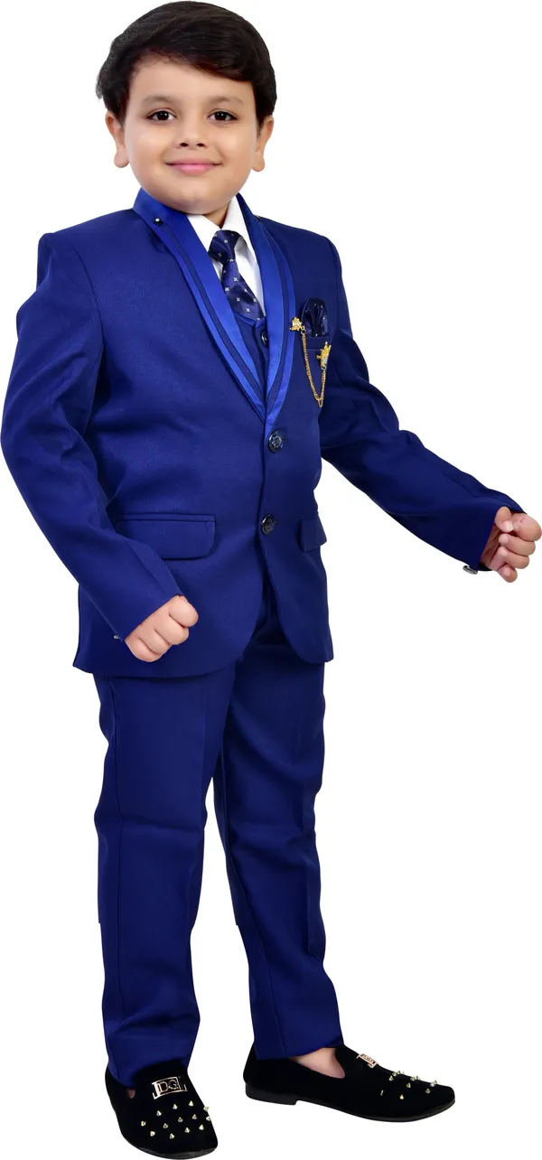 Blue_Polyester_5_Piece_Coat_Pant_Suit_Set_Solid_For_Boys