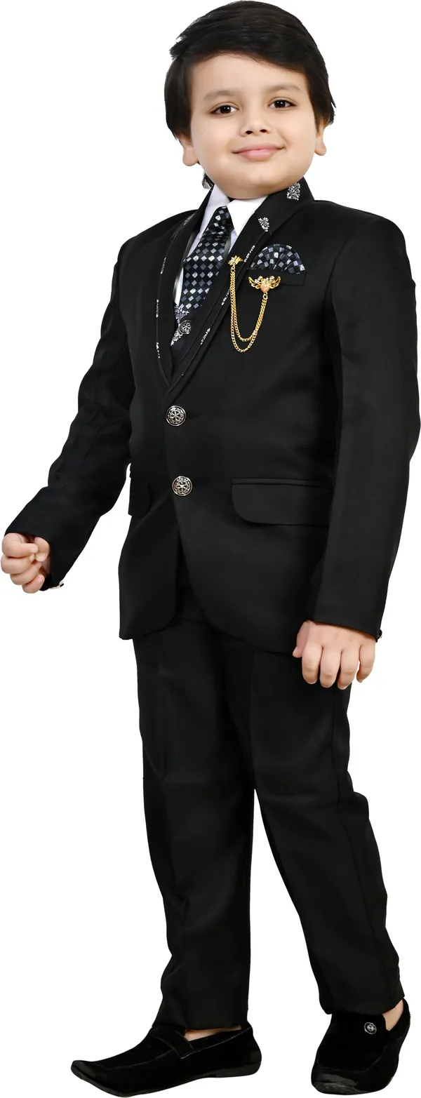 Black_Cotton_Blend_5_Piece_Coat_Pant_Suit_Set_For_Boys_Printed_For_Boys