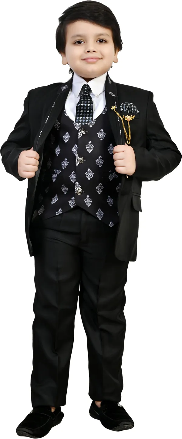 Black_Cotton_Blend_5_Piece_Coat_Pant_Suit_Set_For_Boys_Printed_For_Boys