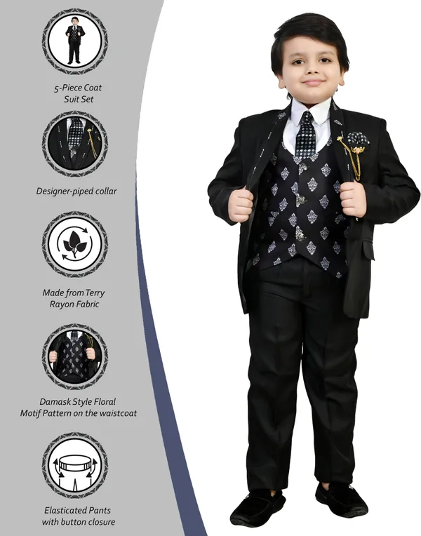 Black_Cotton_Blend_5_Piece_Coat_Pant_Suit_Set_For_Boys_Printed_For_Boys