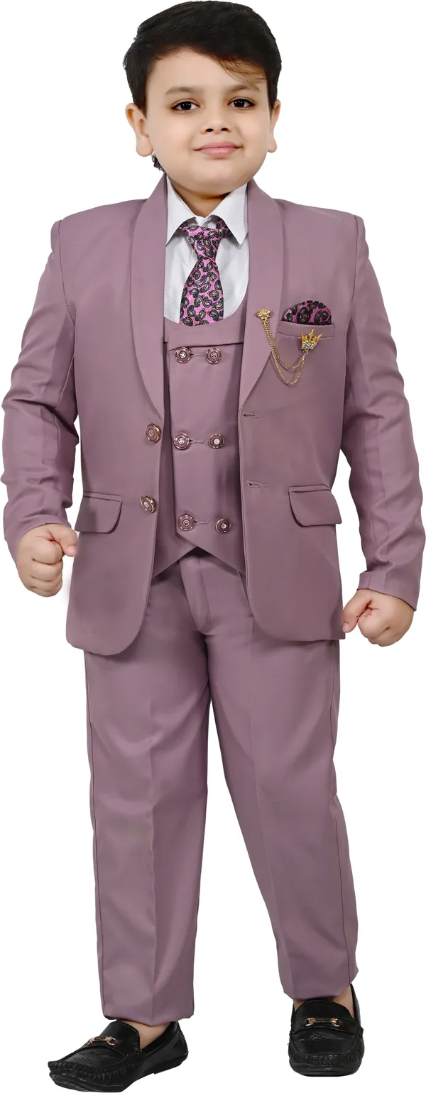 Purple_Cotton_Blend_5_Piece_Coat_Suit_Set_With_Shirt,_Pant,_Waistcoat_&_Tie_For_Boys_Solid_For_Boys