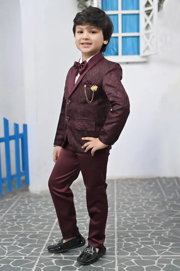 Maroon_Satin_5_Piece_Coat_Pant_Suit_Set_Diamonds_For_Boys