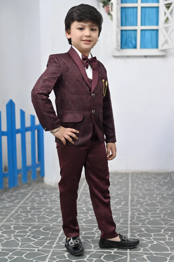 Maroon_Satin_5_Piece_Coat_Pant_Suit_Set_Diamonds_For_Boys