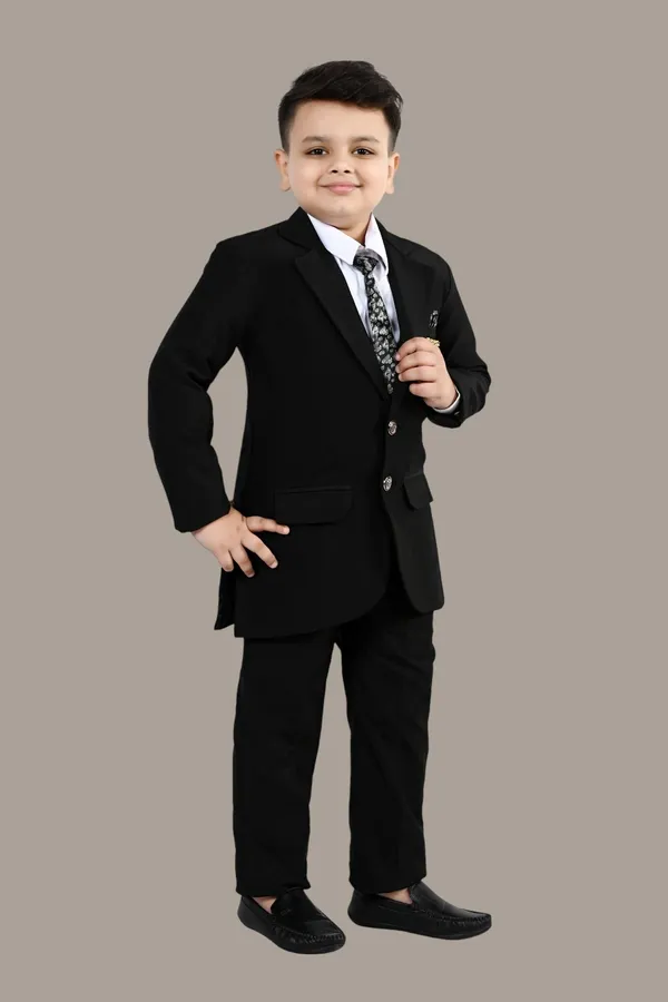 Black_Cotton_Blend_4-Piece_Coat_Pant_Suit_Set_Solid_For_Boys