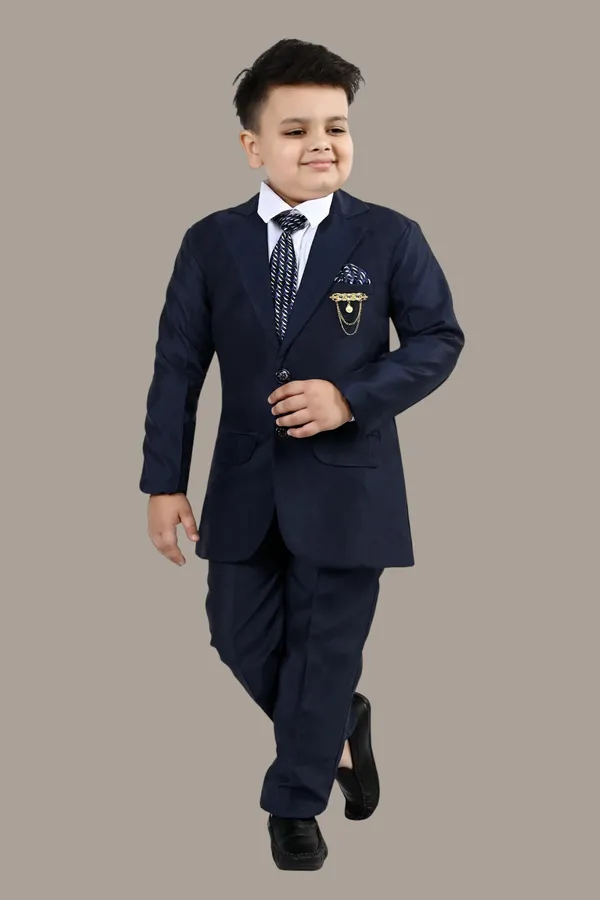 Blue_Cotton_Blend_4-Piece_Coat_Pant_Suit_Set_Solid_For_Boys