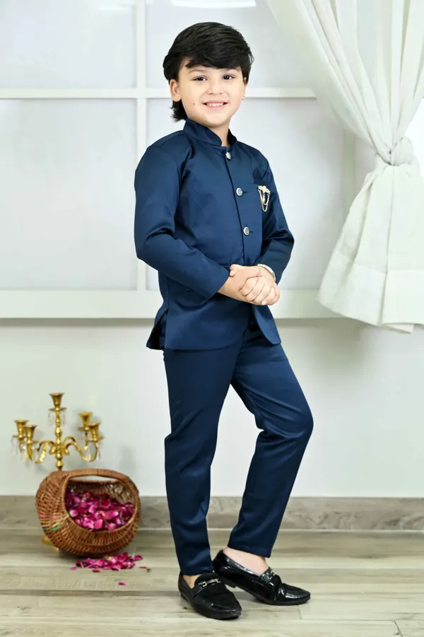 Blue_Satin_Jodhpuri_Satin_Suit_Set_Solid_For_Boys