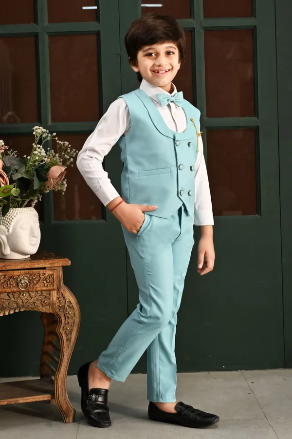 Light_Blue_Cotton_Blend_Piece_Suit_Set:_Shirt,_Pants,_And_Waistcoat_Solid_For_Boys
