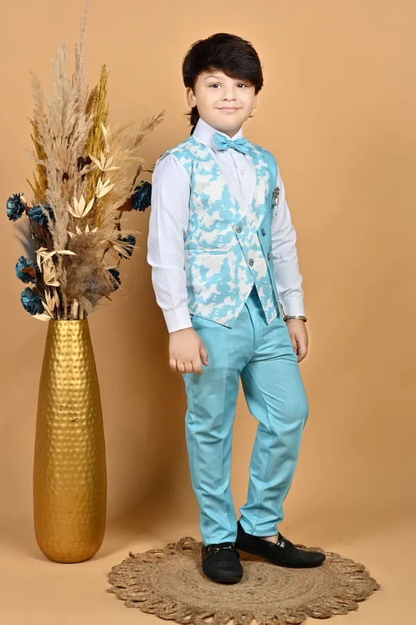 Blue_Polycotton_3_Piece_Suit_Set:_Shirt,_Pants,_And_Waistcoat_Printed_For_Boys